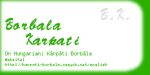 borbala karpati business card